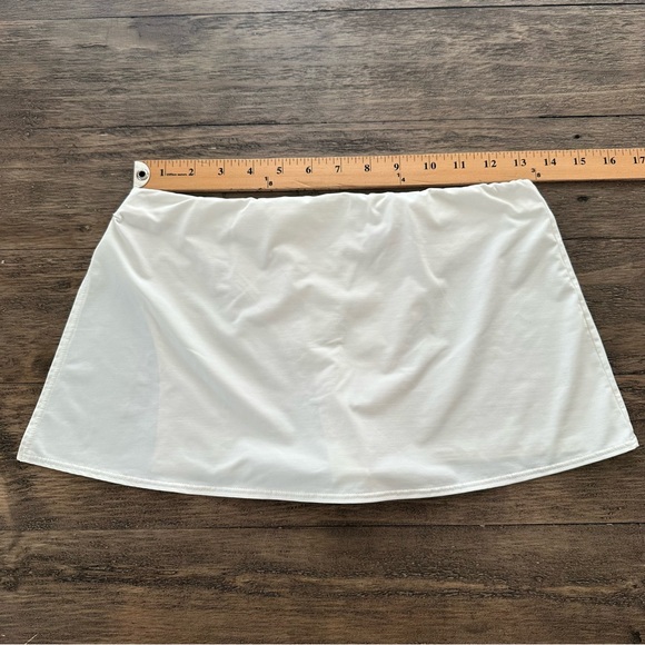 Frankie’s Bikinis Small White Marty Swim Skirt Bikini Bottom Thong Swimsuit - Picture 8 of 9